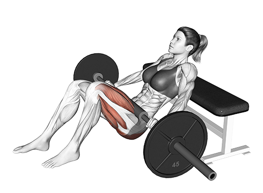 Hip Thrust - Staggered Stance (Barbell)